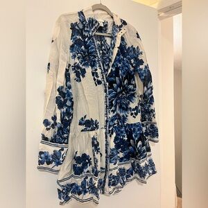 Floral Blue and White Jacket